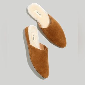PREOWNED The Suede Kasey Mule in Faux Shearling